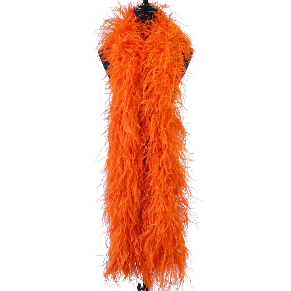 

Розкішне Натуральне Боа з Пір я Страуса Довжина 50 см Пухнаста Оздоба з Пір я Страуса Одяг для Вечірки Рукав Індивідуальний Костюм Плюмаж 3 Ply 0.5Meters помаранчевий