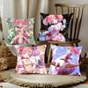 Kaname Madoka Mahou Shoujo Madoka Magica Anime Kissenbezug Quadratisches Kissen Schlafzimmer Sofa Freizeit Komfort Kissen Heimdekoration
