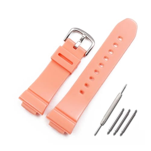 Small Shop Rubber Strap Pin Buckle for Casio BABYG BGA130 131 160 BA110 111 112 5338 Sports Waterproof Watch Band (Bare Powder)