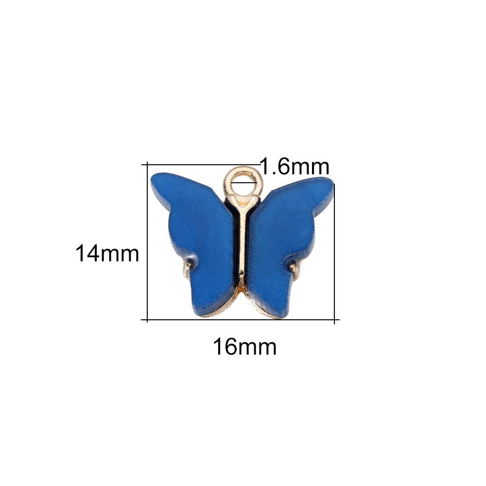 10pcs/lot Colorful Resin Butterfly Charms Pendant Enamel Metal Small Charms Necklace Bracelet For DIY Jewelry Making Accessories