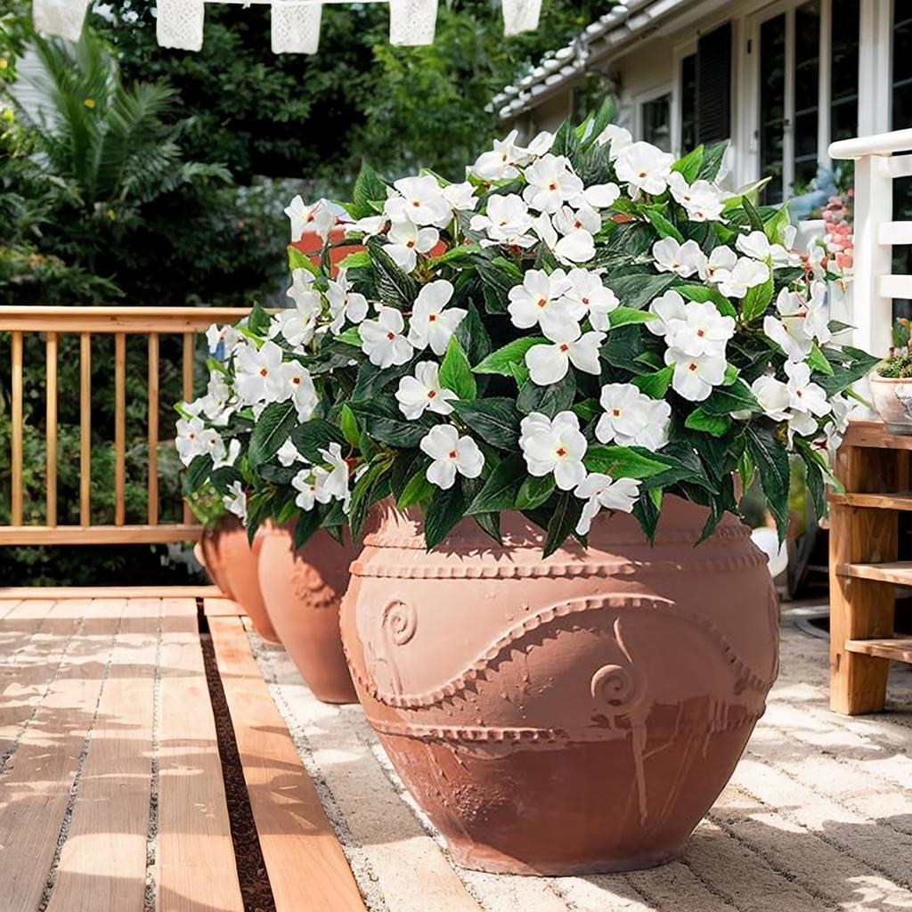 Flower Pot Decor Garden Gnome Frog Statue Artificial Eucalyptus Bundle Faux Corsage Wrist Flower Cotton Rope Storage