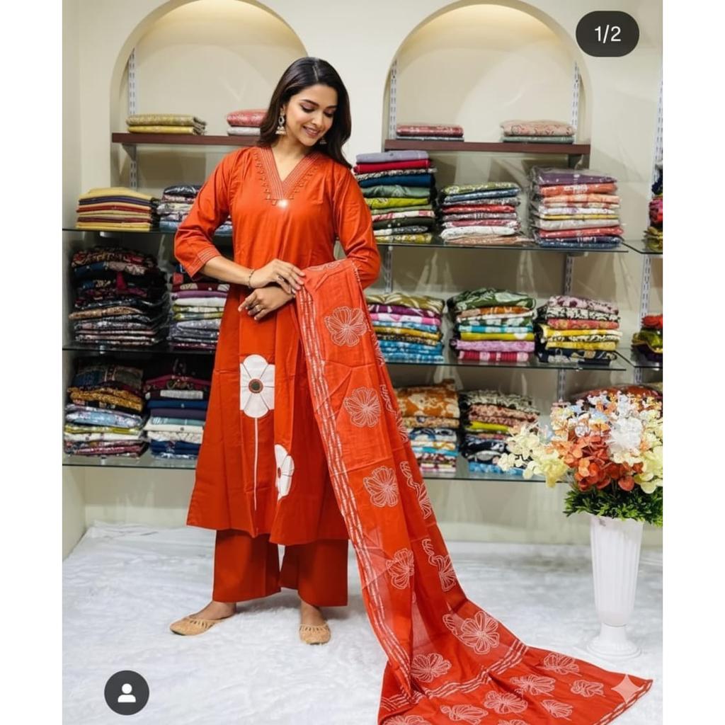 Bollywood Pakistani Ethnic Kurti Pant Dupatta Set Indian Women Top Kurta Set