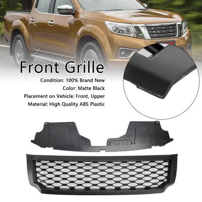 Matt Black Front Bumper Grill Grille Fit Nissan Navara NP300 D23 2015-2020