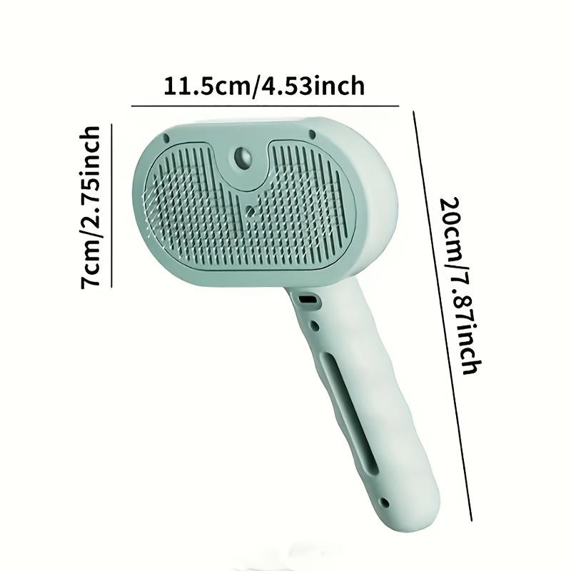 2-in-1 Pet Spray Comb with Water Tank & Release Button- Cat Grooming Brush for Shedding and Cleaning - Ergonomic Handle