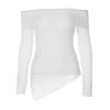 Women Sexy One Off Shoulder Basic Top Long Sleeve Sexy Top Y2K Slim T-Shirts