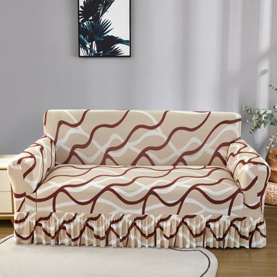 1 Packung Elastischer Faltenrock-Sofabezug All-Inclusive-Sofabezug Universeller einfacher moderner Sofaschutzbezug Geeignet für Wohnzimmer-Sofabezug