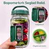 Kunststoff-Salataufbewahrungsbehälter mit seitlich zu öffnendem Deckel und Gabel-Fach Auslaufsicheres Lebensmittelaufbewahrungsglas mit luftdichtem Verschluss Tragbare Lunchbox