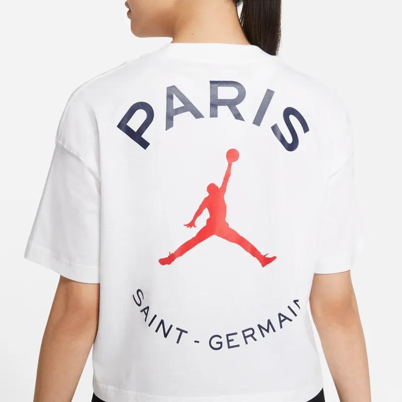 Jordan Drop Shoulder Sleeve T Shirt Women's White (Unisex) T-Shirts DC0458 100