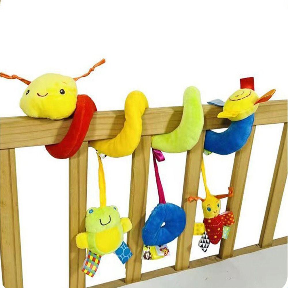 Plush Baby Bed Stroller Bell Toys Stretchable Spiral Hanging Baby Toy Bed Wrapped Toys  0-12 Months