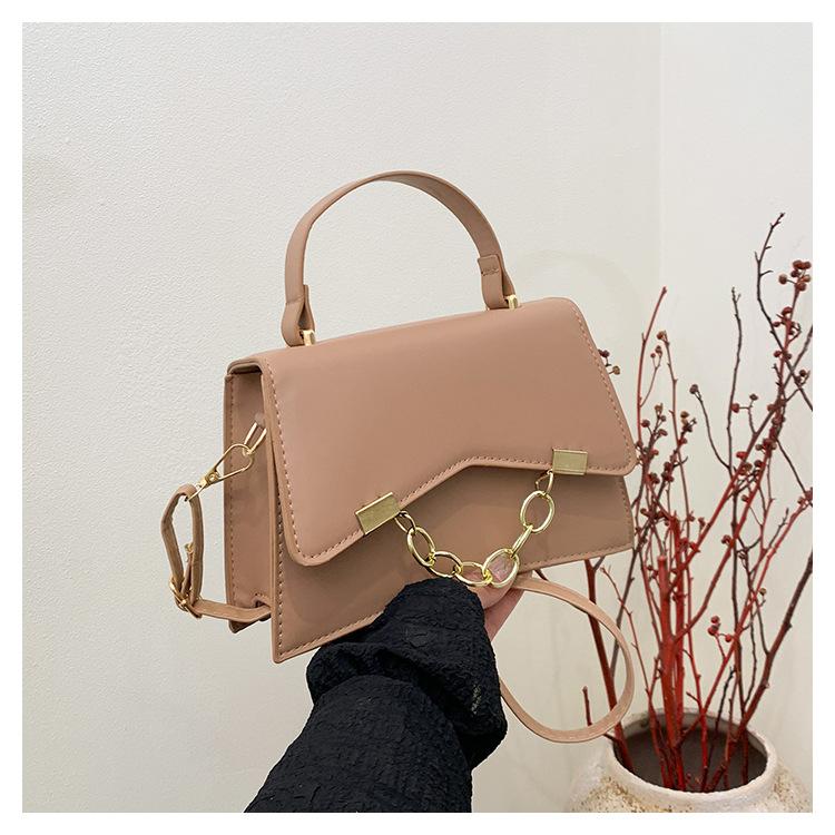 

Цепочка украшение женская однотонная модная повседневная текстурная на плечо через плечо портативная маленькая квадратная сумка хаки