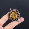 Tiger's Eye 999 Copper Wire Wrapped Pendant, Handmade Gemstone Pendant , Gift For Mom Antique Jewelry