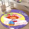 1pc Strawberry Princess3 Design Printed Area Round Carpet for Bedroom Living Room Home Decor Rugs Mat Non Slip Mat Rug for Bedside