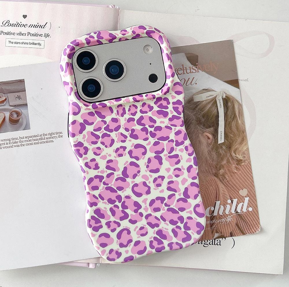 Luxury 2 In 1 Gradient Leopard Print Shockproof Protective Phone Case for IPhone 13 14 15 16 17 Pro Max Wave Edge Back Cover