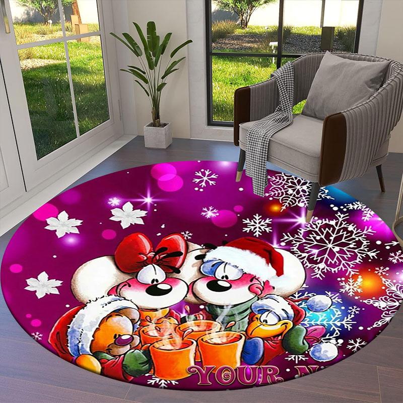 Diddl Custom Name Round Area Rug,Carpet Rug for Living Room Bedroom Sofa Playroom Decor,Non-slip Floor Mat