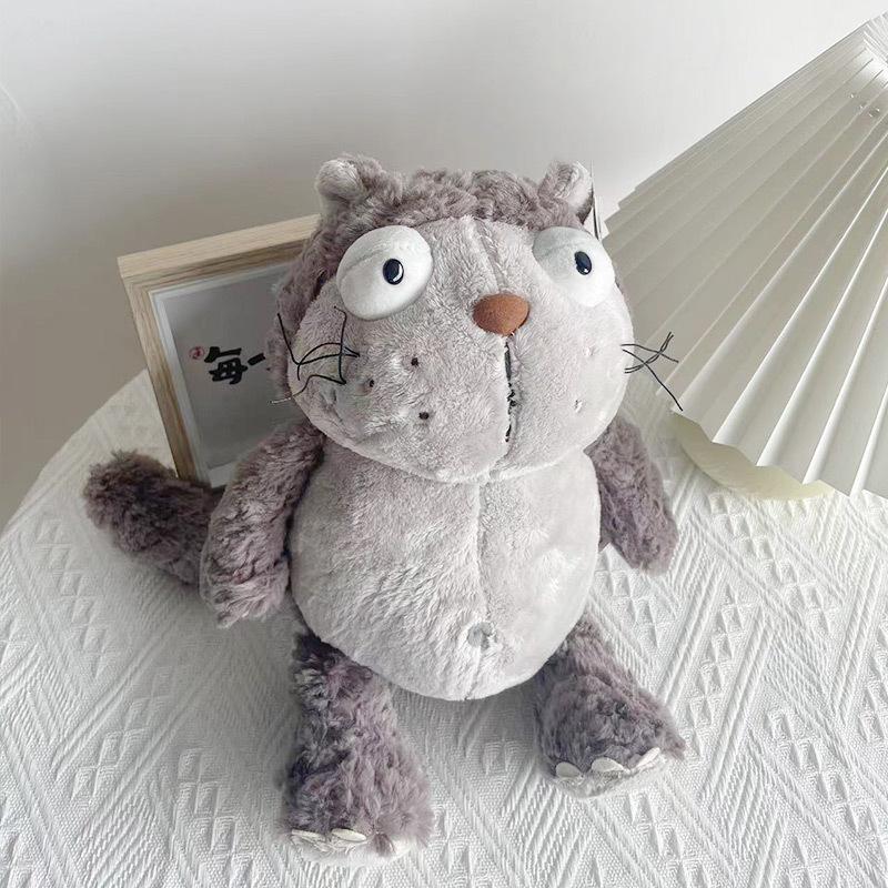 Big face cat plush toy ugly cute cat doll girl birthday gift rag doll children's toy chinchilla