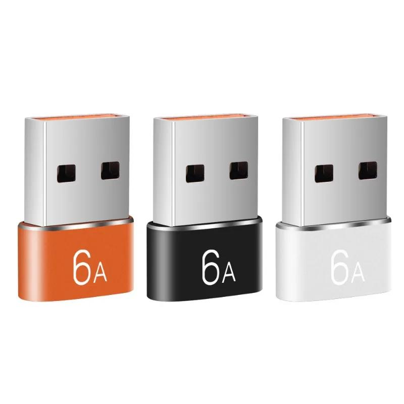 6A USB To Type C OTG Adapter USB-C Male To Type-c Female Charger Converter For Samsung S24 Xiaomi MacBook Data Transfer Adapter