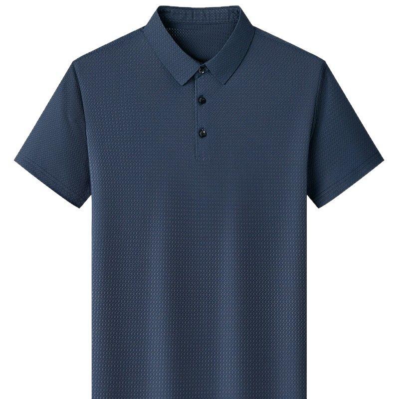 Bone Flower Men'S Net Version Quick-Drying Casual Loose Short-Sleeved Non-Ironing Slim-Fitting Lapel Polo Shirt High Quality