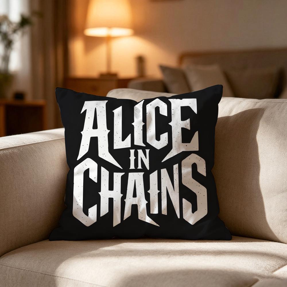 Alice In Cchains Band Singer Pillow Case Cushion Cover Soft Washable Pillow Case MultiScene For Couch Bed Travel Office Use
