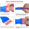2Pcs Plastic Razor Blade Scrapers Glue Remover with 20Pcs Blades Car Glass Cleaning Razor Scraper for Removing Stickers Labels