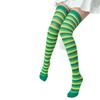 Day Patricks St Thigh High Stocking Over Knee Sock Long Striped Shamrock Women