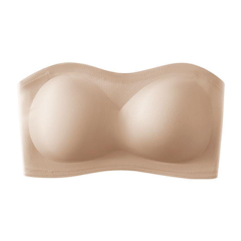 Cloud foundation special adjustment invisible strapless underwear women s non-slip rubber strip small chest gathering seamless back bra cover Suggest 40-47.5kg