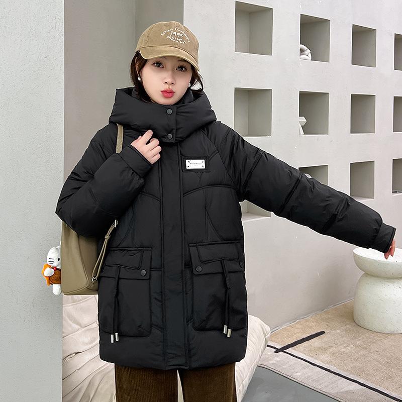 Down Cotton-padded Clothes Winter New Thickened Cotton-padded Clothes Student Loose Short Outer Coat Women