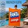 Fanta Orange Refreshment Beach Towel, Quick-drying, Easy to Care for, Suitable for Both Fitness and Beach Vacations,Sports Essential