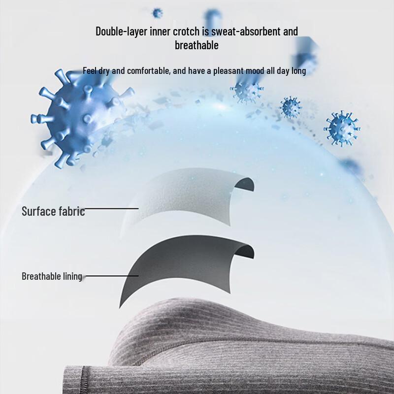 Bo Rui Men's Cotton Striped Boxer Briefs