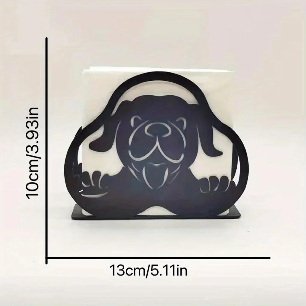 Home LivingRoom Iron Art Standing Tissue Holder Rustic Animal Pattern Party Wedding Dining Table Decor Napkin Stand Storage Rack