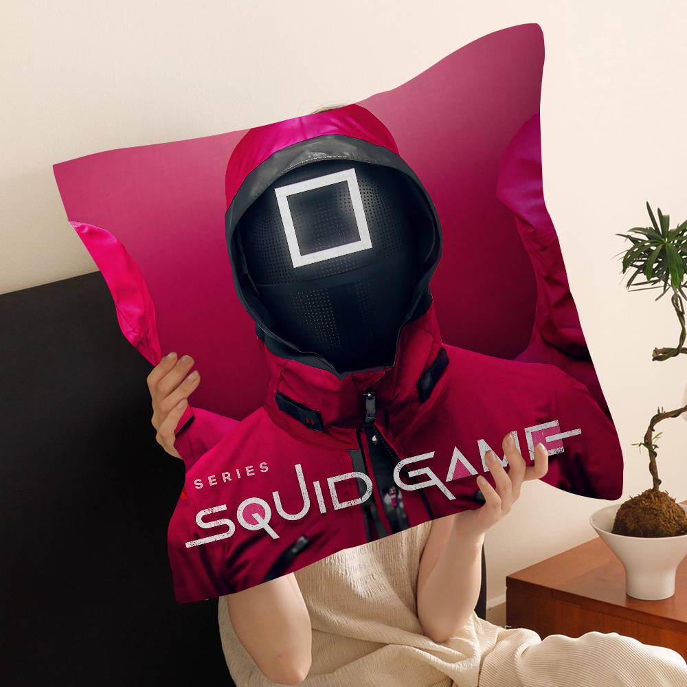 TV S-Squids Game Cushion Cover Pillowcase Upholstery Sofa Throw Pillow Home Decor Pillowcas