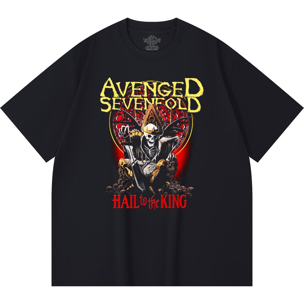 230 g/m² 100% Baumwolle Heavy Metal T-Shirt Rockband Beliebte Musik Druck Unisex Schweres Baumwoll-T-Shirt