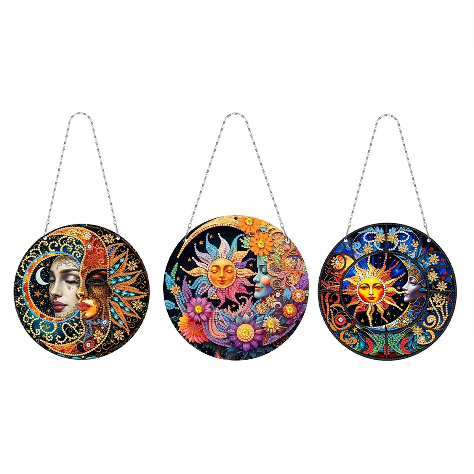 

Easter Handmade Diamond Painting Hanging Pendant 5D DIY Diamond Painting Dots Pendant Rhinestone Diamond Art Pendants for Arts