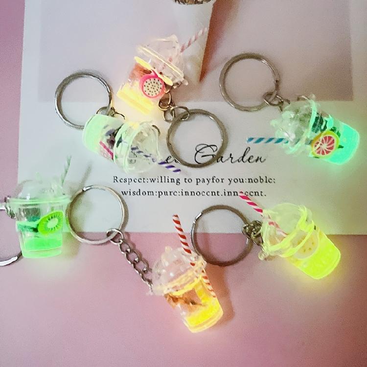 Small BobaMilk Tea Cup Key Chains Cute Bubble Tea Keychain KawaiiCar Keyring