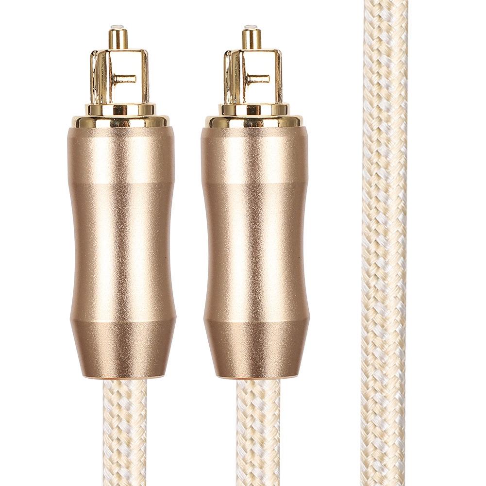 5.1 Sound Track Digital Optical Fiber Audio Cable Gold for Speaker Power Amplifier TVGold 3m