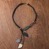 Collana con ciondolo a forma di foglia in legno etnico bohémien, vintage, fatta a mano, retrò, per donne, gioielli alla moda da indossare ogni giorno