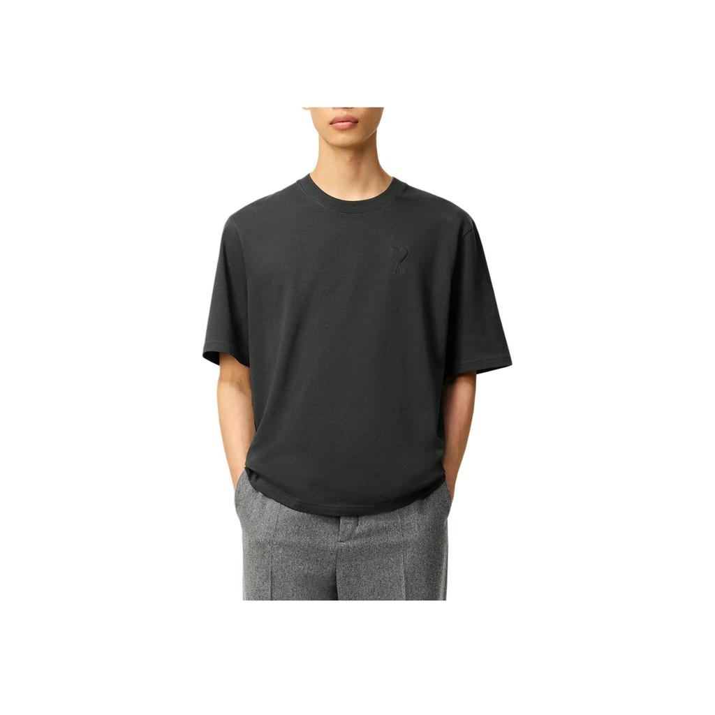 AMIPARIS T-shirt Unisex Ss26 Cuore 3D Colore Solido Vestibilità Larga Girocollo Manica Corta T-shirt Unisex UTS357726-020