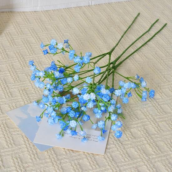 6Pcs 42CM Artificial Babysbreath 3 Fork Realistic Fake Flower Home