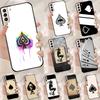 Ace of Spades Poker Card Funda Case For Samsung Galaxy S25 Ultra S9 S10 S20 S21 S22 Plus S23 FE S24 Ultra Phone Cover