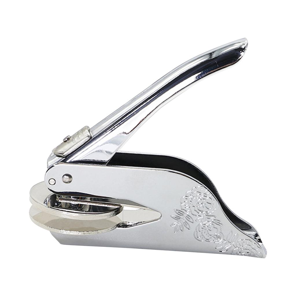 Personalized Book Embossed Seal Customized Floral Book Embossed Seal With Name, From The Library, Suitable For Book Lovers