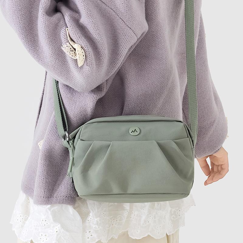 Leichte Nylon-Tasche Damen Schultertasche Crossbody-Tasche Mehrschichtige Handy-Tasche