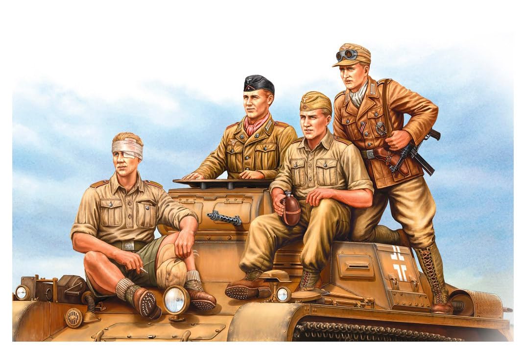 

Hobby Boss Fighting Vehicle Series German Army Africa Corps Tank Crew Set Plastic Model 84409 1/35