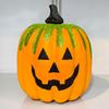 Foam Pumpkin Halloween Decoration with Spider Accents for Indoor Outdoor Use Tabletop Window Sill Shelf Display Seasonal Holiday Decor