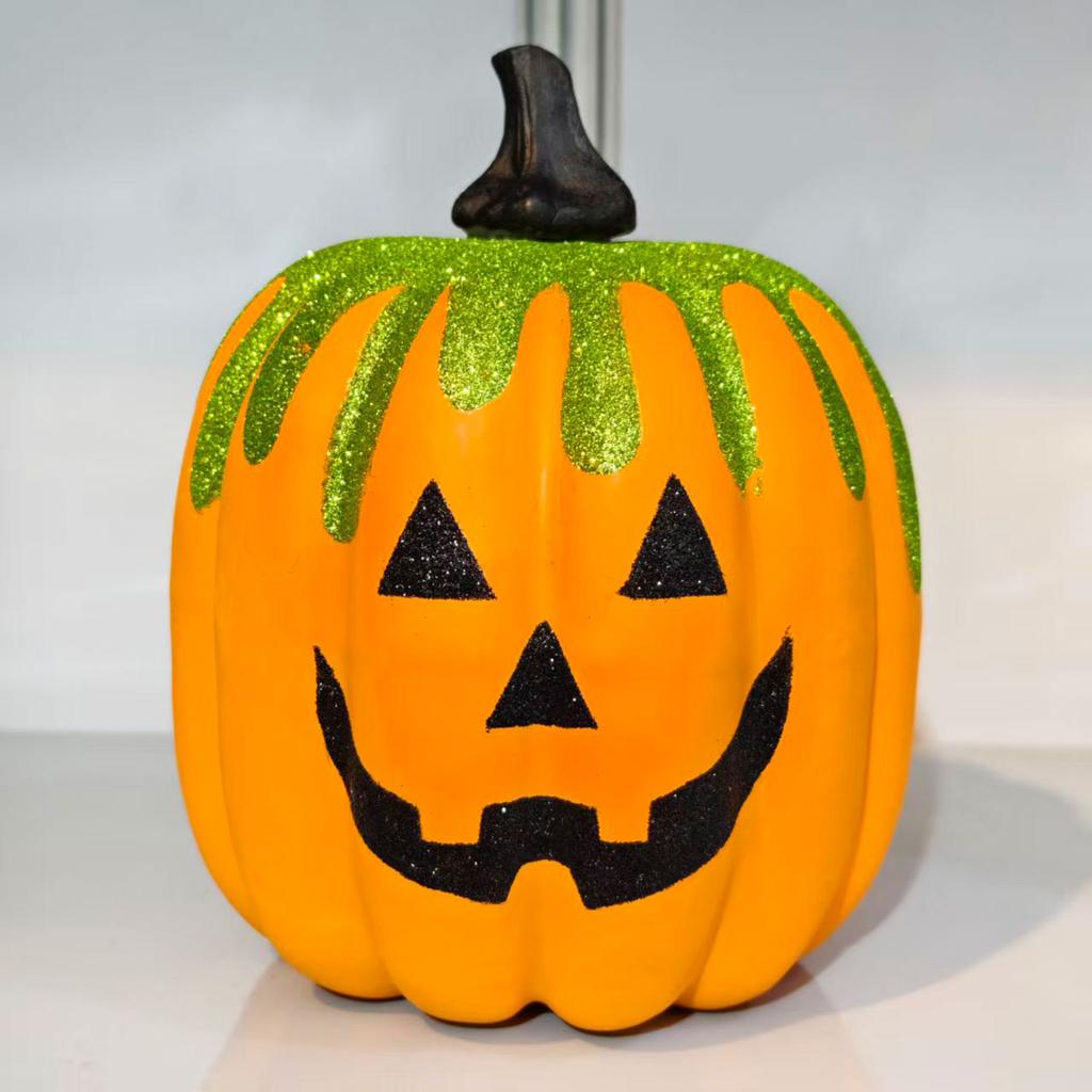 Foam Pumpkin Halloween Decoration with Spider Accents for Indoor Outdoor Use Tabletop Window Sill Shelf Display Seasonal Holiday Decor