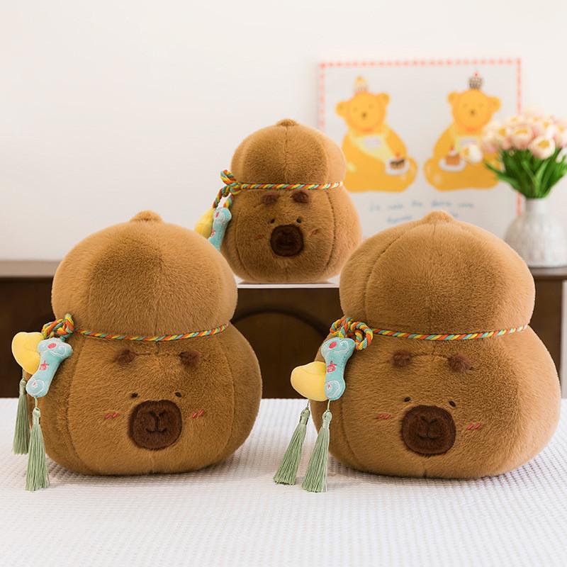 Cartoon Gourd Cute Shaped Water Capybara Plush Toy Pillow For Sofa Decoration