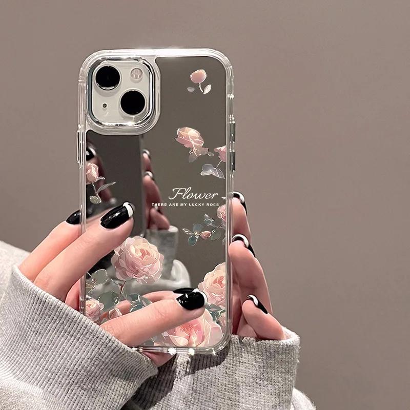 For iPhone 16 Pro 13 Case Luxury Mirror Silver Butterfly Phone Case iPhone 15 14 11 12 Pro Max 16 Plus XR X XS Shockproof Cover