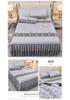 Ice Silk Bed Skirt 3-Piece Set: Machine Washable, Soft, Double Bed, Summer