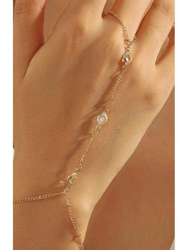 Inel și brățară lanț Retro Love - Bijuterii cu design creativ de nișă european și american