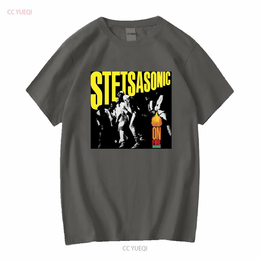 GROUP Stetsasonic HIPHOP Short Slevee Black T Shirt long or sleeves vintage Washed Top For Everyday Wear Versatile Stylish Soft