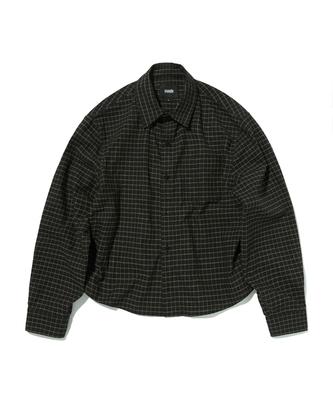 Seuweideu Cropped Check Shirt [Black]