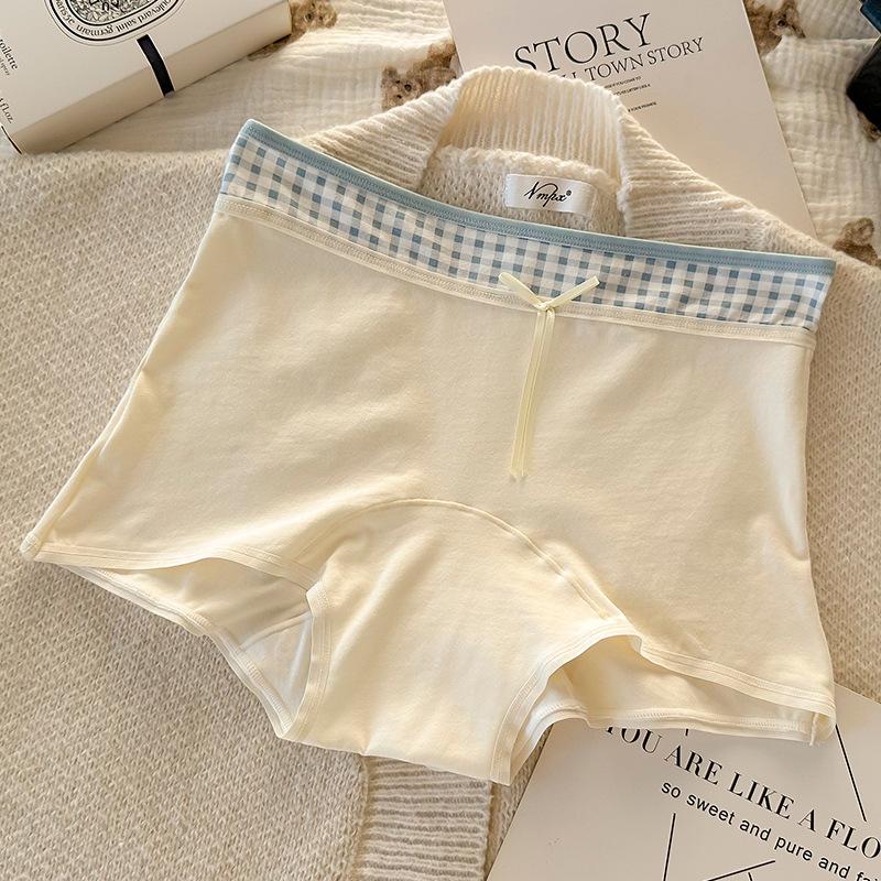 Female Spring and Autumn 10A Anti Bacterial High Waist Bag Hip Not Clip Hip Flat Angle Safety Underwear